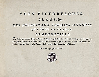 Colecção Tesouros das Bibliotecas 09 - Vues Pittoresques, Plans des Principaux Jardins Anglois (Autor Desconhecido - 1785)